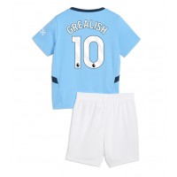 Dječji Nogometni Dres Manchester City Jack Grealish #10 Domaci 2024-25 Kratak Rukav (+ Kratke hlače)